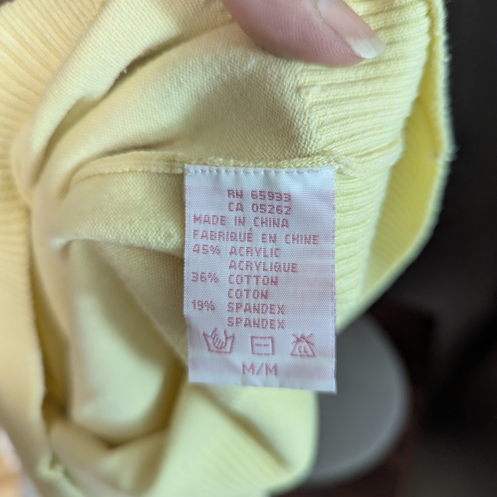 Point Zero Soft Yellow Ribbed Top - Picture 7 of 7